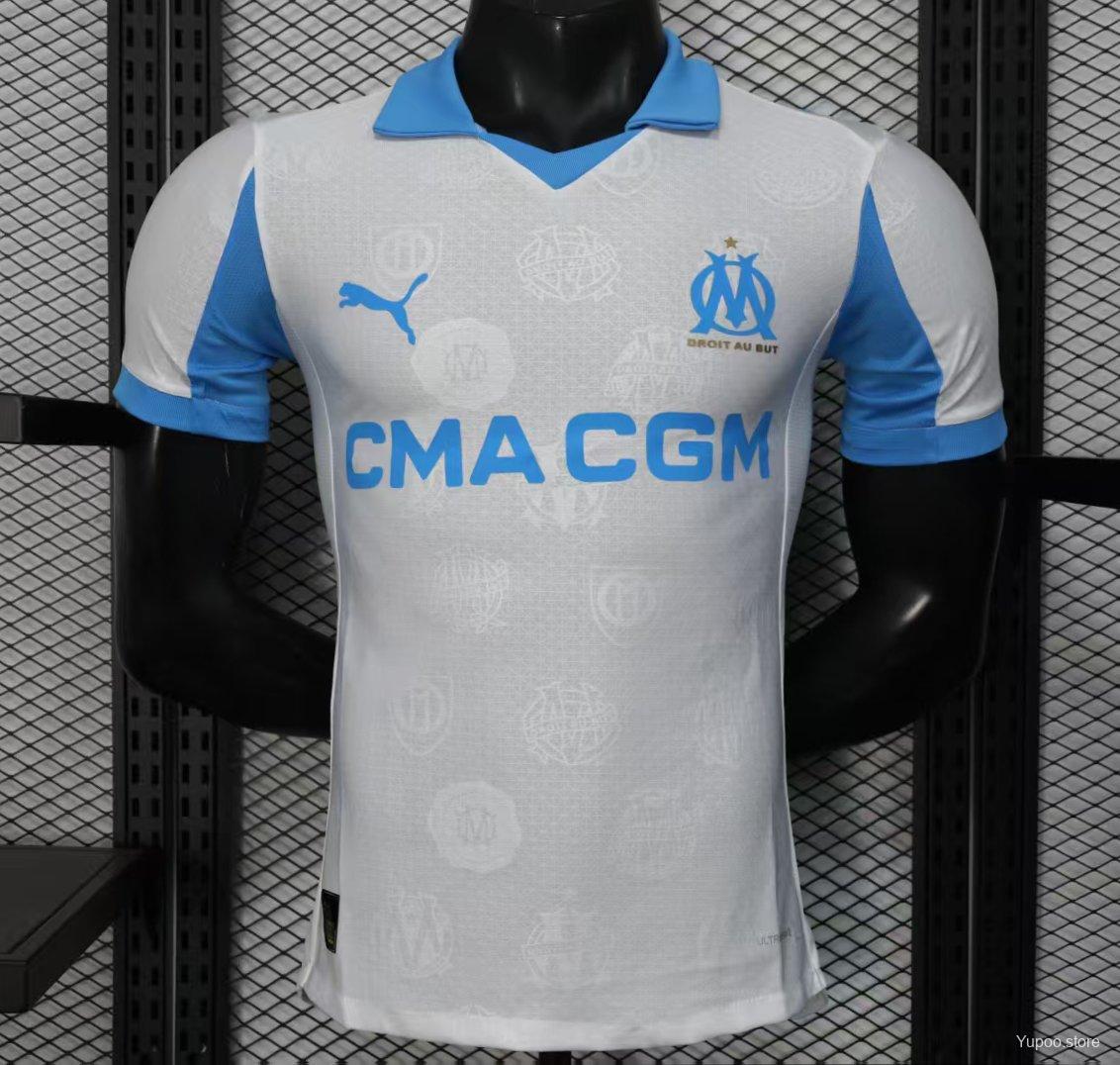 Camiseta de fútbol Marseille 2025/26 LOCAL MANGA CORTA VERSION JUGADOR